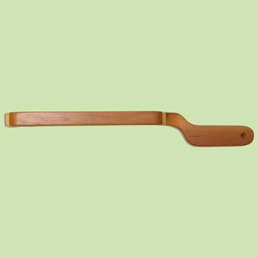 Handcrafted Pressed Wood Serrated Bow Bread Knife 16” Raised Handle Right Handed